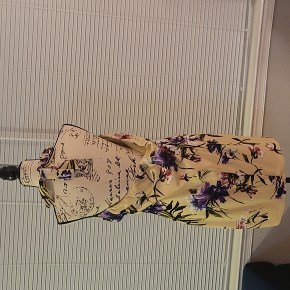 Bebe XL Yellow/Purple Floral Dress - Picture 7 of 12